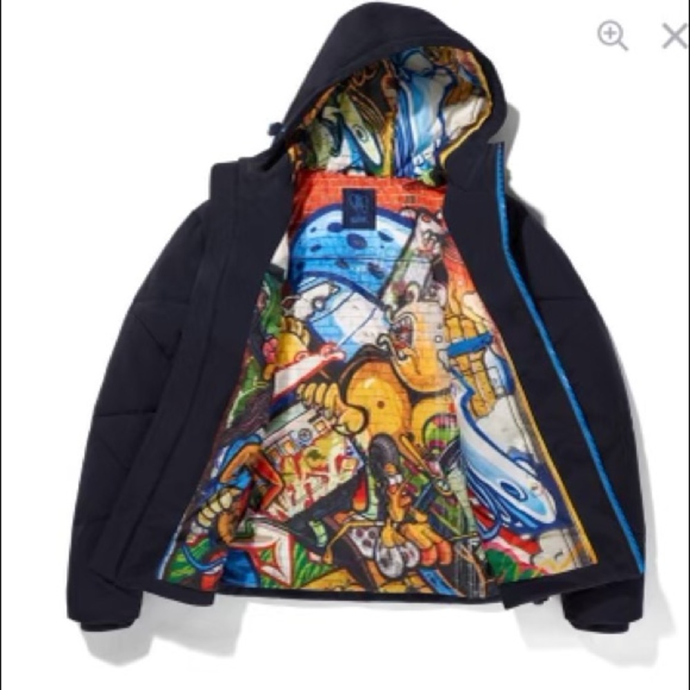 Winter jacket reversible dark navy